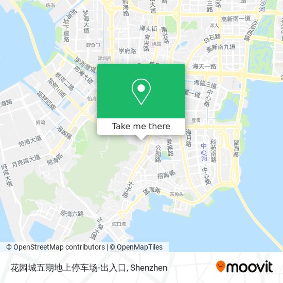 花园城五期地上停车场-出入口 map