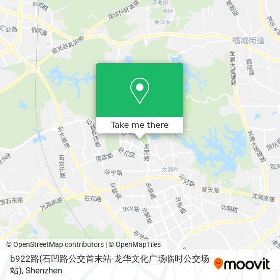 b922路(石凹路公交首末站-龙华文化广场临时公交场站) map