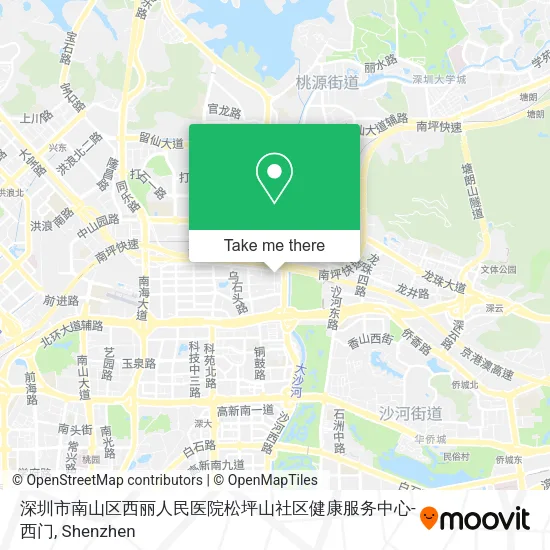 深圳市南山区西丽人民医院松坪山社区健康服务中心-西门 map