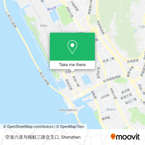 空港六道与领航三路交叉口 map
