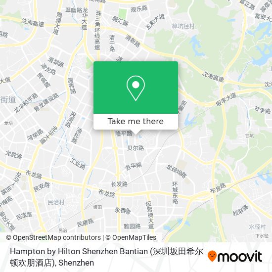 Hampton by Hilton Shenzhen Bantian (深圳坂田希尔顿欢朋酒店) map