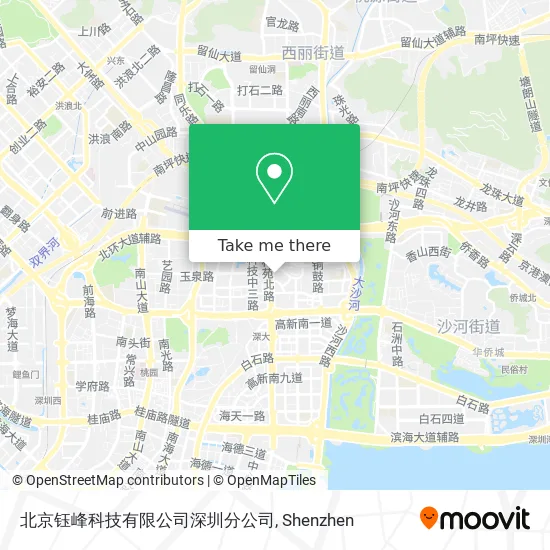 北京钰峰科技有限公司深圳分公司 map