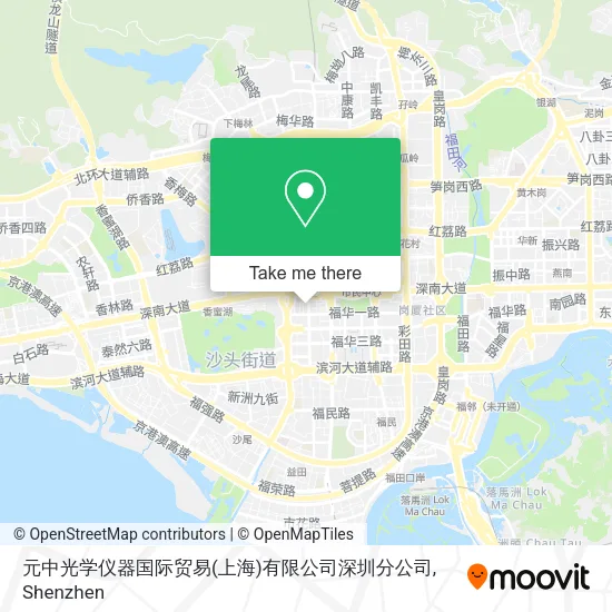 元中光学仪器国际贸易(上海)有限公司深圳分公司 map