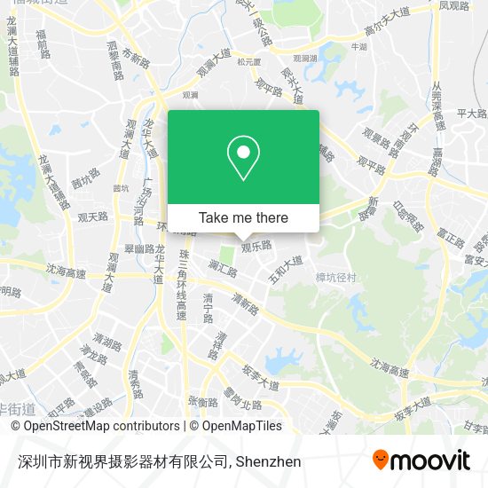 深圳市新视界摄影器材有限公司 map