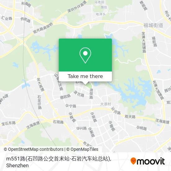 m551路(石凹路公交首末站-石岩汽车站总站) map