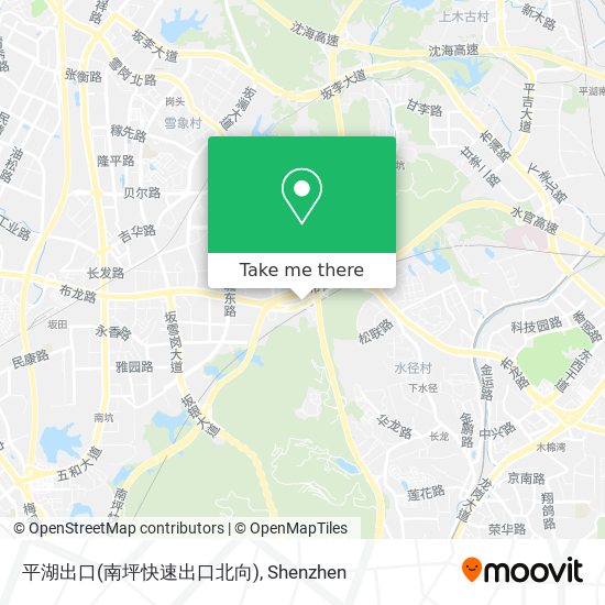 平湖出口(南坪快速出口北向) map
