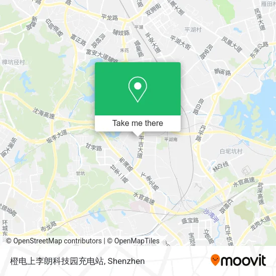 橙电上李朗科技园充电站 map