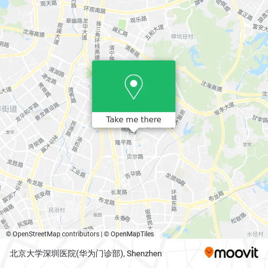 北京大学深圳医院(华为门诊部) map