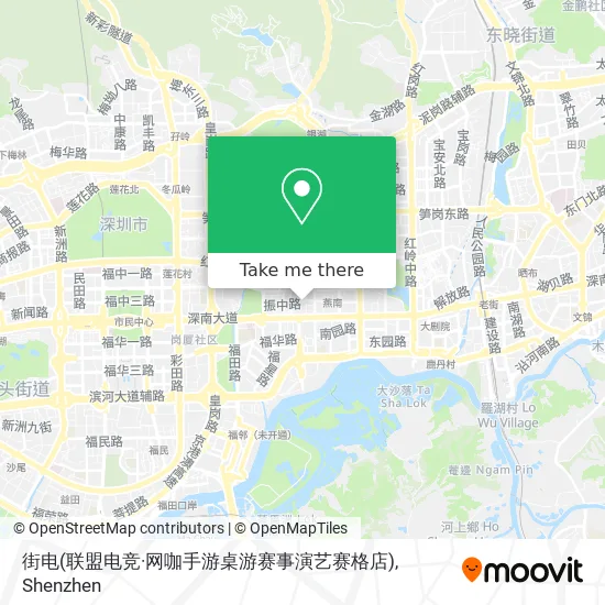 街电(联盟电竞·网咖手游桌游赛事演艺赛格店) map