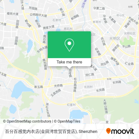 百分百感觉内衣店(金田湾世贸百货店) map