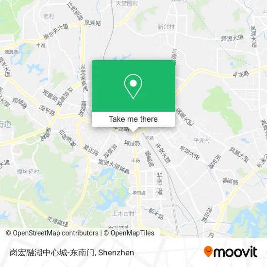 岗宏融湖中心城-东南门 map