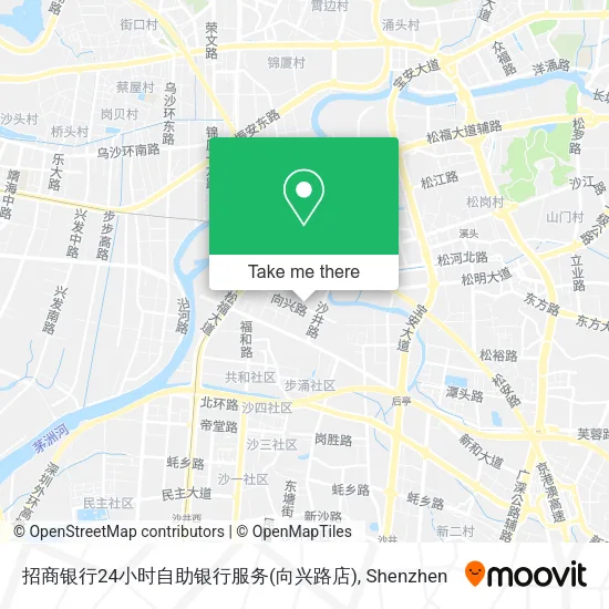 招商银行24小时自助银行服务(向兴路店) map