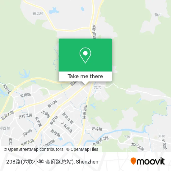208路(六联小学-金府路总站) map