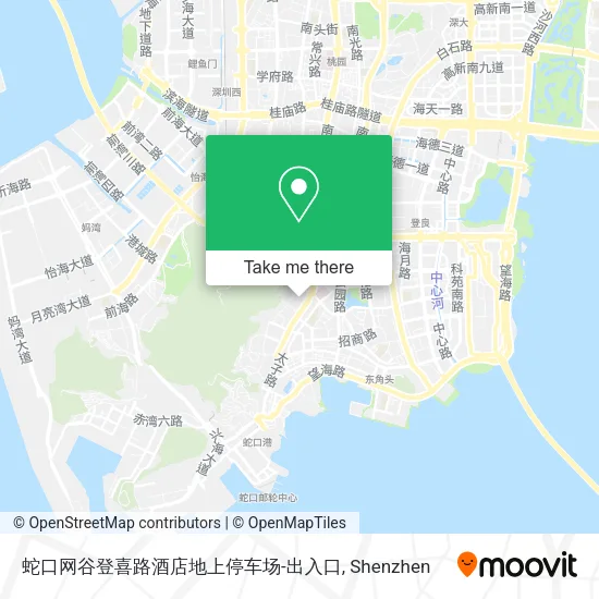 蛇口网谷登喜路酒店地上停车场-出入口 map