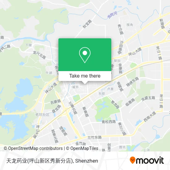 天龙药业(坪山新区秀新分店) map
