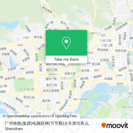 广州铁路(集团)电脑联网(节节顺)火车票代售点 map