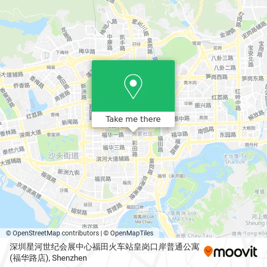 深圳星河世纪会展中心福田火车站皇岗口岸普通公寓(福华路店) map