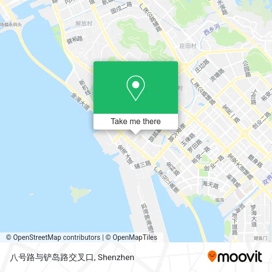 八号路与铲岛路交叉口 map