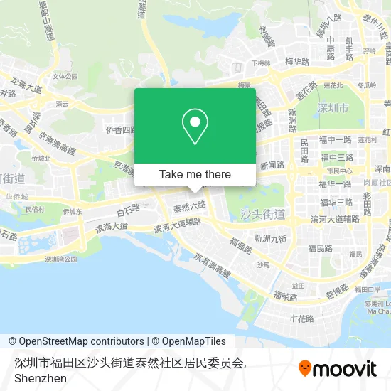 深圳市福田区沙头街道泰然社区居民委员会 map