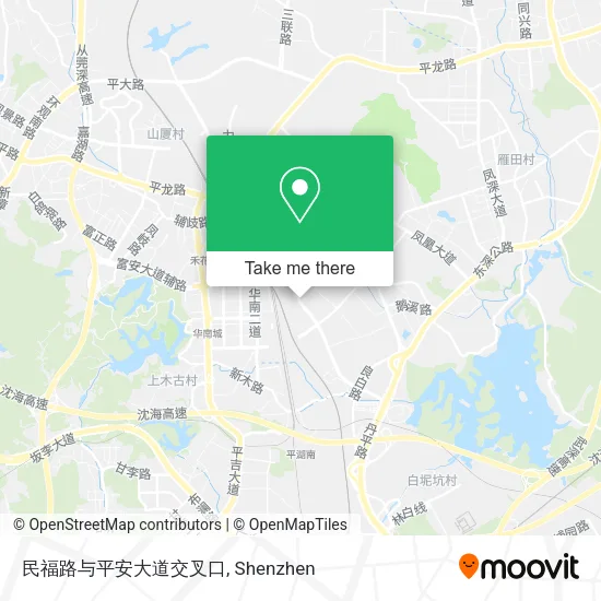 民福路与平安大道交叉口 map