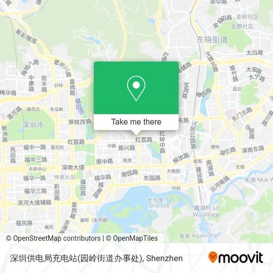 深圳供电局充电站(园岭街道办事处) map