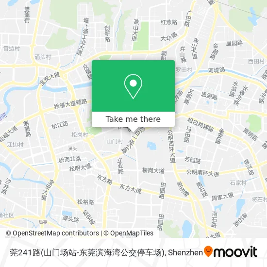 莞241路(山门场站-东莞滨海湾公交停车场) map