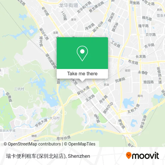 瑞卡便利租车(深圳北站店) map