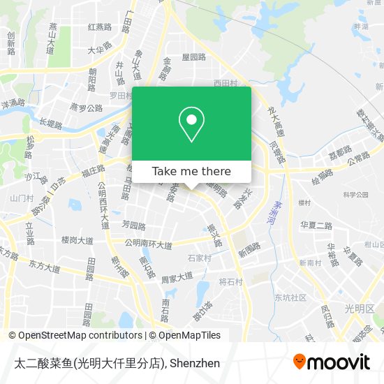 太二酸菜鱼(光明大仟里分店) map