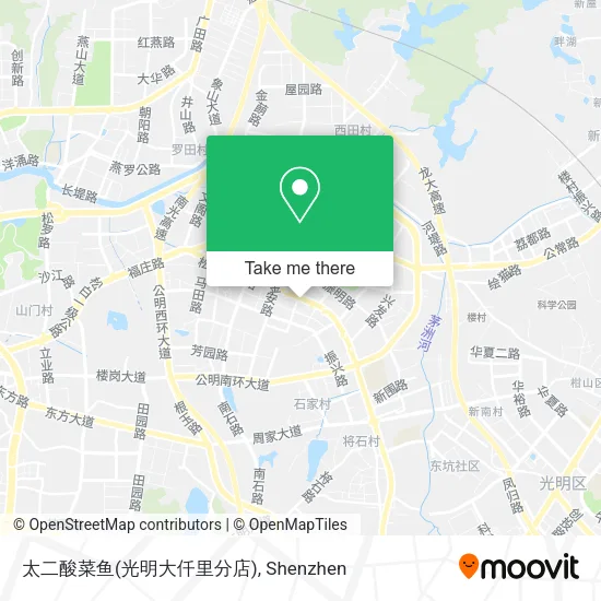 太二酸菜鱼(光明大仟里分店) map