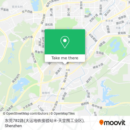 东莞782路(大运地铁接驳站④-天堂围工业区) map