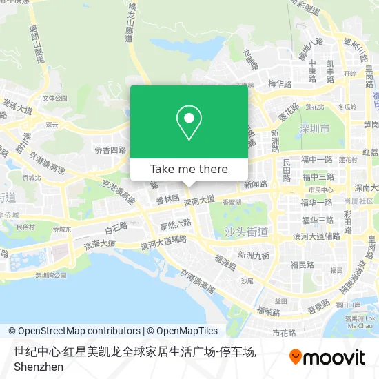世纪中心·红星美凯龙全球家居生活广场-停车场 map