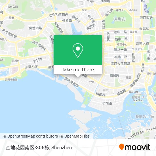 金地花园南区-306栋 map