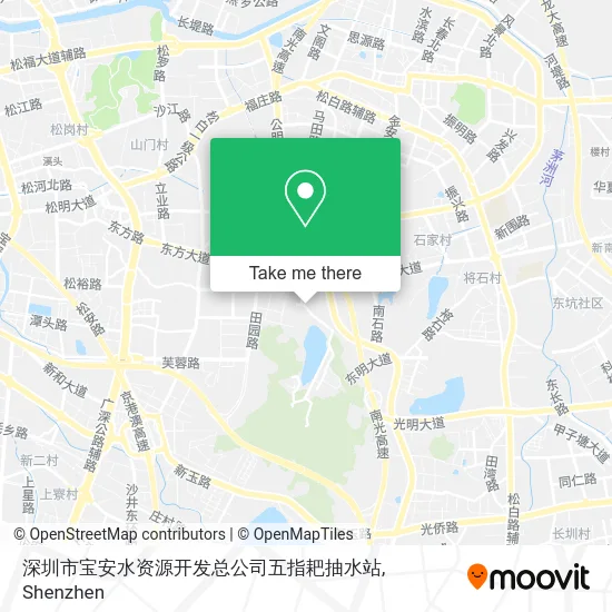 深圳市宝安水资源开发总公司五指耙抽水站 map