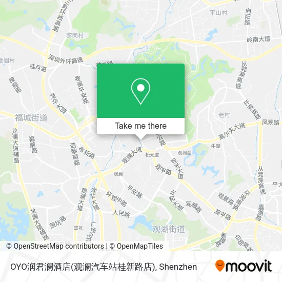 OYO润君澜酒店(观澜汽车站桂新路店) map