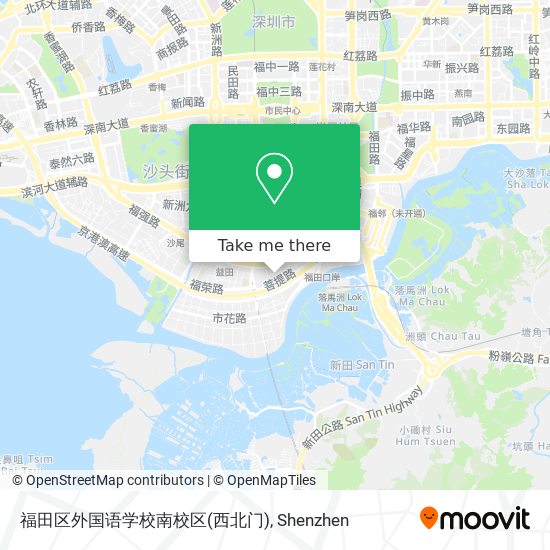 福田区外国语学校南校区(西北门) map
