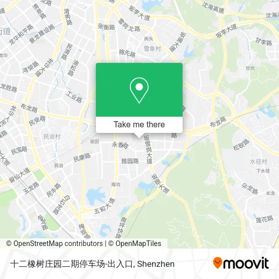 十二橡树庄园二期停车场-出入口 map
