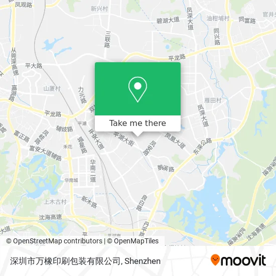 深圳市万橡印刷包装有限公司 map