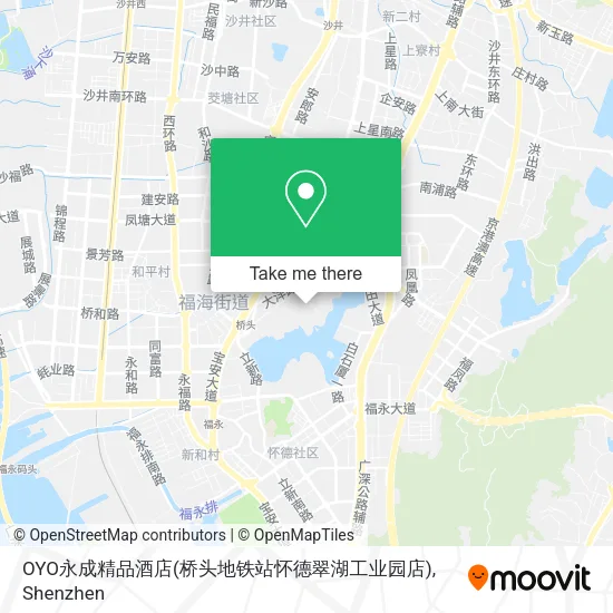 OYO永成精品酒店(桥头地铁站怀德翠湖工业园店) map
