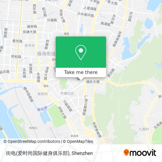 街电(爱时尚国际健身俱乐部) map