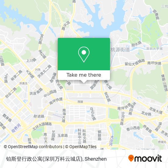 铂斯登行政公寓(深圳万科云城店) map