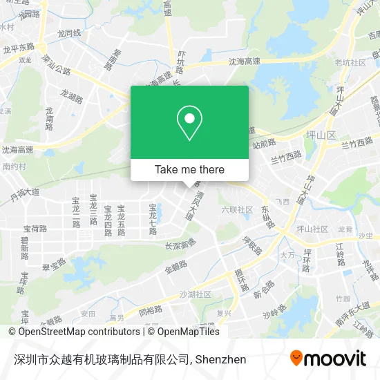 深圳市众越有机玻璃制品有限公司 map