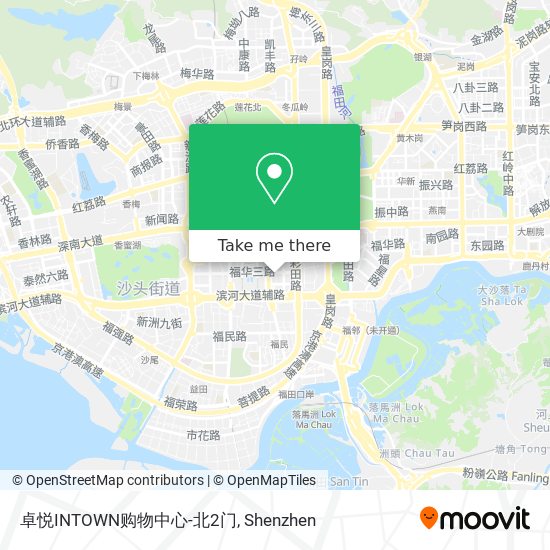 卓悦INTOWN购物中心-北2门 map