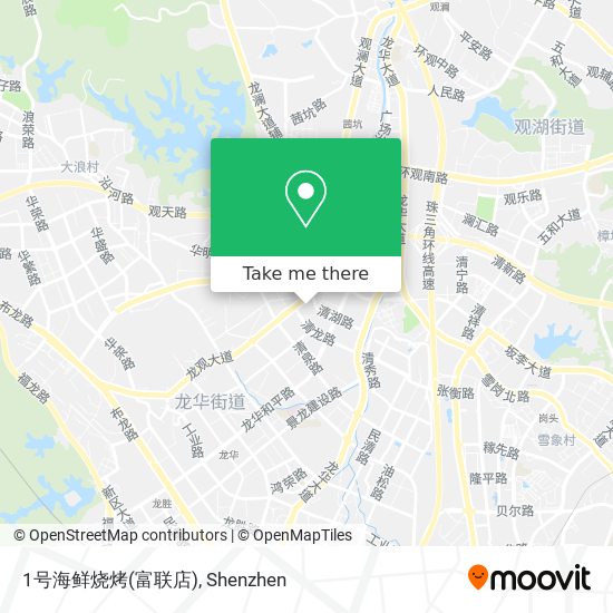 1号海鲜烧烤(富联店) map