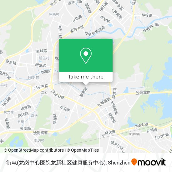 街电(龙岗中心医院龙新社区健康服务中心) map