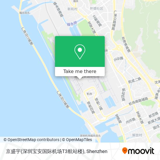 京盛宇(深圳宝安国际机场T3航站楼) map