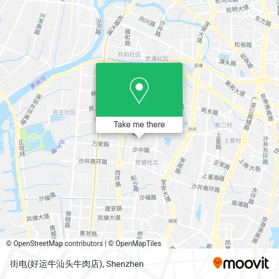 街电(好运牛汕头牛肉店) map