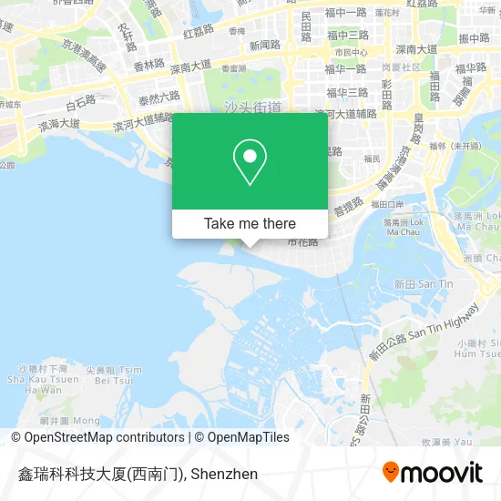 鑫瑞科科技大厦(西南门) map