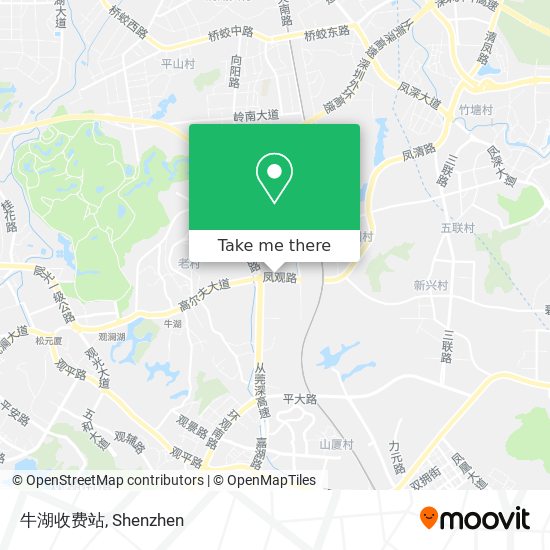 牛湖收费站 map