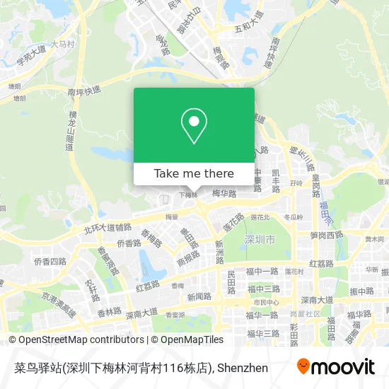 菜鸟驿站(深圳下梅林河背村116栋店) map