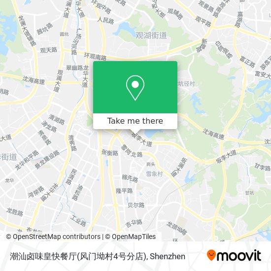 潮汕卤味皇快餐厅(风门坳村4号分店) map